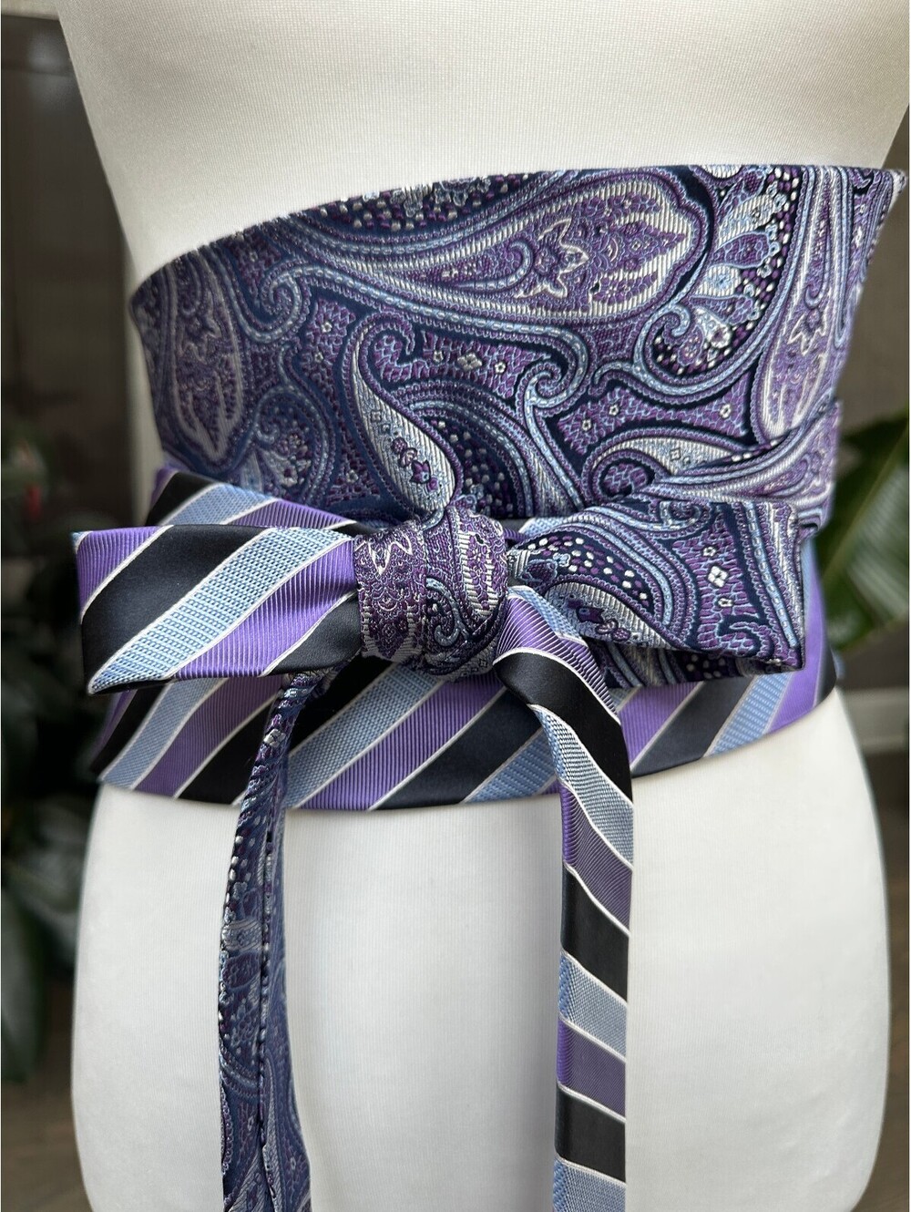 Upcycled Silk Obi Belt | Corset Style Wrap | OOAK | OS